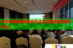 华为跨境电商快速开店全流程智能管理平台