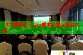 TK跨境电商开店低成本高效运营全攻略